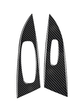 4X Carbon Fiber Door Window Lift Console Cover Trim For Nissan Sentra 2013-2019