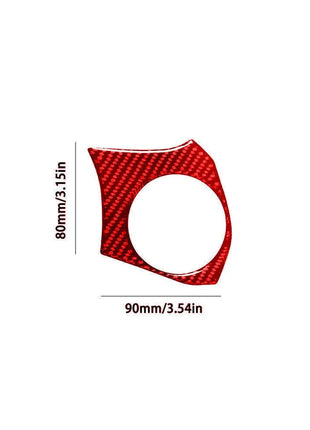 Red Carbon Fiber Right Key Hole Of Steering Wheel Trim For Lexus RX300 1998-2003