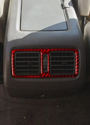 Red Carbon Fiber Rear Center Air Vent Cover Trim For Lexus RX300 1998-2003