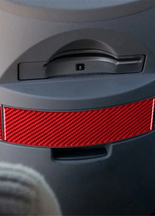 For Nissan Quest 2004-2006 3Pcs Red Central Ashtray Trim Cover Carbon Fiber